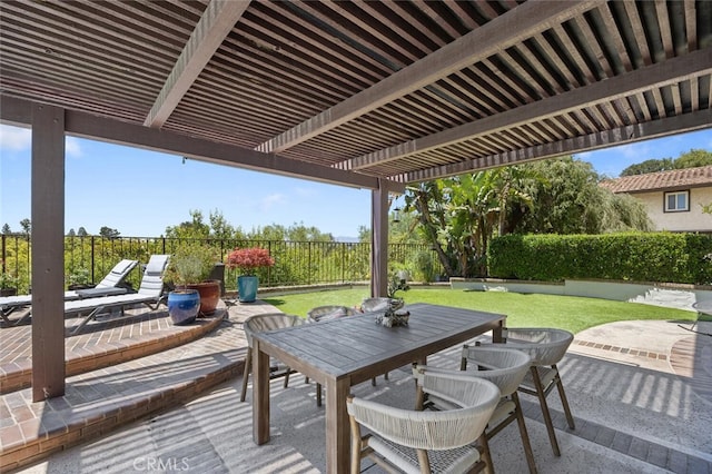 1579 Via Parque, Thousand Oaks, CA 91360 - fenced backyard featuring outdoor dining area and a patio