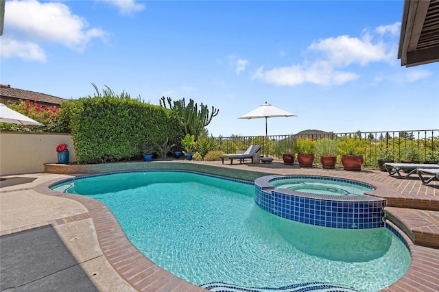 1579 Via Parque, Thousand Oaks, CA 91360 - view of pool with a pool with connected hot tub and a patio