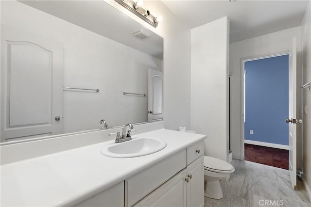 32522 Safflower St, Winchester, CA 92596 - full bathroom with marble look tiles, vanity, and an enclosed shower