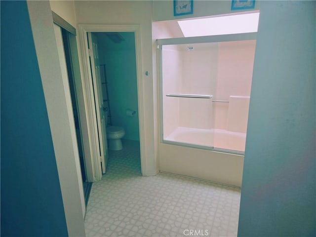 38644 Palms Pl, Palmdale, CA 93552 - hall with tile patterned floors and a skylight