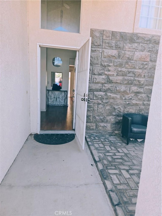 38644 Palms Pl, Palmdale, CA 93552 - entrance to property with stucco siding and stone siding