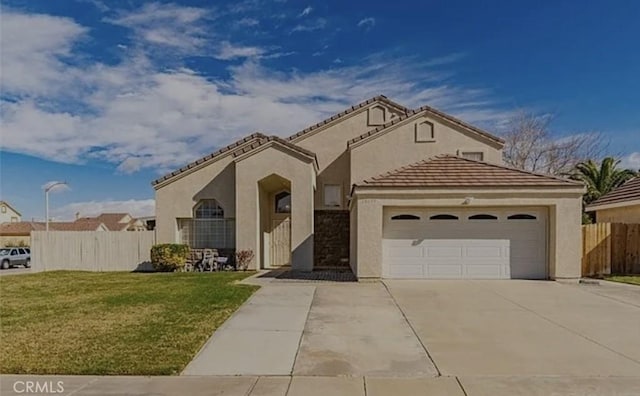 38644 Palms Pl, Palmdale, CA 93552 - mediterranean / spanish-style house featuring stucco siding, driveway, and a garage