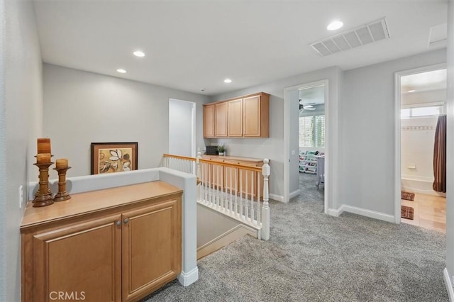 29160 Harmony Way, Saugus, CA 91390 - kitchen featuring light carpet, recessed lighting, and light countertops