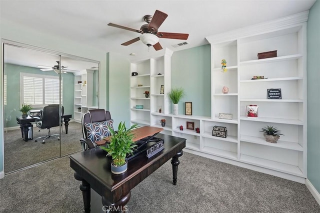 29160 Harmony Way, Saugus, CA 91390 - carpeted office space with ceiling fan and baseboards