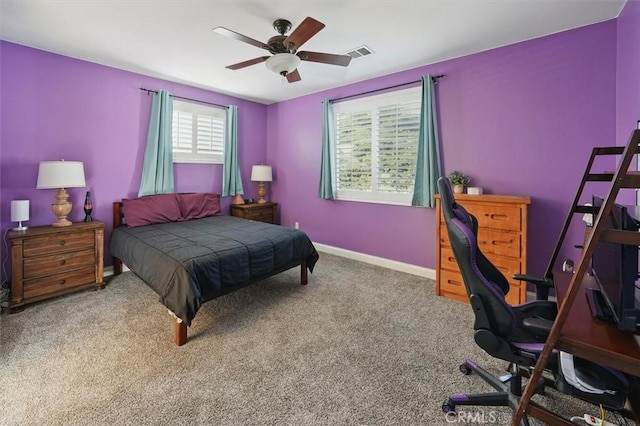 29160 Harmony Way, Saugus, CA 91390 - carpeted bedroom featuring a desk and a ceiling fan