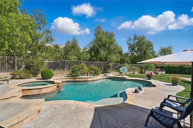 29160 Harmony Way, Saugus, CA 91390 - view of pool featuring a patio and a pool with connected hot tub