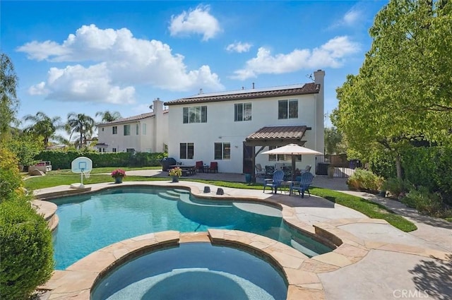 29160 Harmony Way, Saugus, CA 91390 - view of swimming pool with a patio area and a pool with connected hot tub
