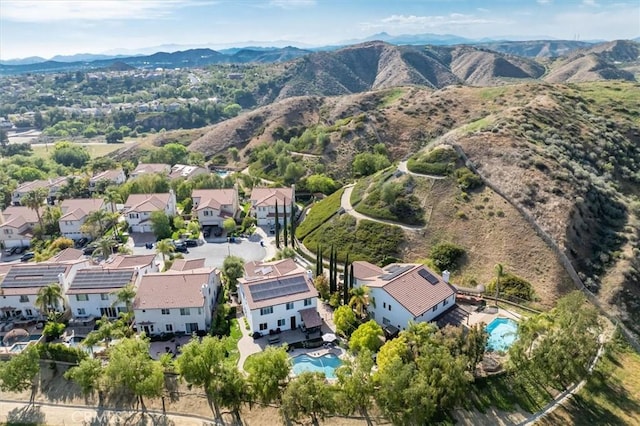 29160 Harmony Way, Saugus, CA 91390 - aerial perspective of suburban area with mountains and a pool area