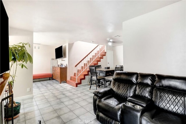20290 E Arrow Unit C, Covina, CA 91724 - living room with stairs and baseboards