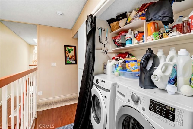 20290 E Arrow Unit C, Covina, CA 91724 - laundry room with independent washer and dryer and wood finished floors