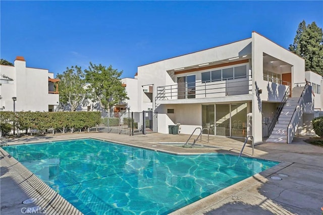 20290 E Arrow Unit C, Covina, CA 91724 - community pool featuring a patio area and stairway