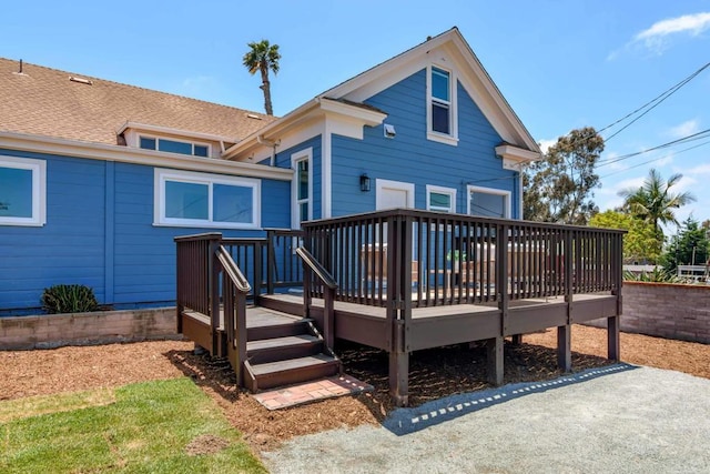7284 W Point Ave, La Mesa, CA 91942 - back of house featuring a wooden deck