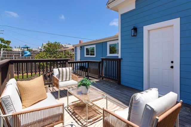 7284 W Point Ave, La Mesa, CA 91942 - wooden terrace with outdoor lounge area