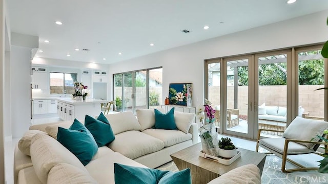 17413 Siena Ln, Fountain Valley, CA 92708 - living room featuring recessed lighting