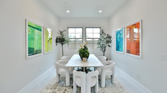 17413 Siena Ln, Fountain Valley, CA 92708 - dining area featuring baseboards and recessed lighting