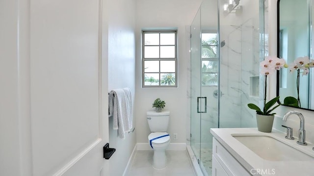 17413 Siena Ln, Fountain Valley, CA 92708 - bathroom featuring vanity and a marble finish shower