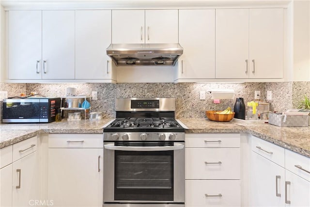 9044 Garvey Ave Unit 21, Rosemead, CA 91770 - kitchen with appliances with stainless steel finishes, ventilation hood, and white cabinets