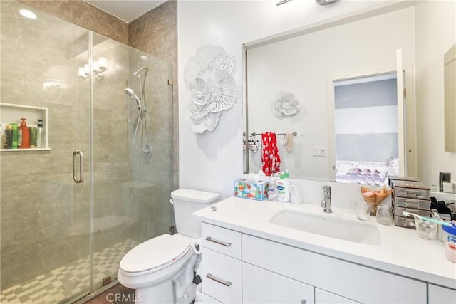 9044 Garvey Ave Unit 21, Rosemead, CA 91770 - bathroom featuring vanity, a shower stall, and ensuite bath