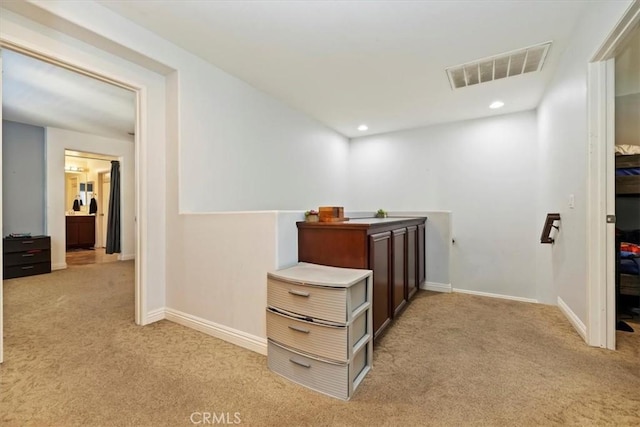 10349 Cooks Dr Unit 2, Rancho Cucamonga, CA 91730 - hallway with light colored carpet and recessed lighting