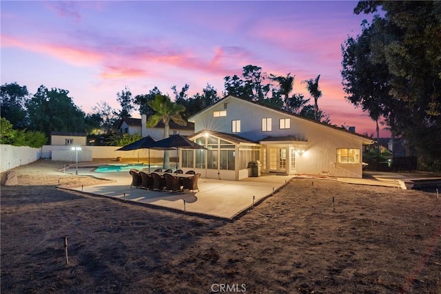 1549 Hillcrest Dr, Pomona, CA 91768 - rear view of house featuring a patio area and a sunroom