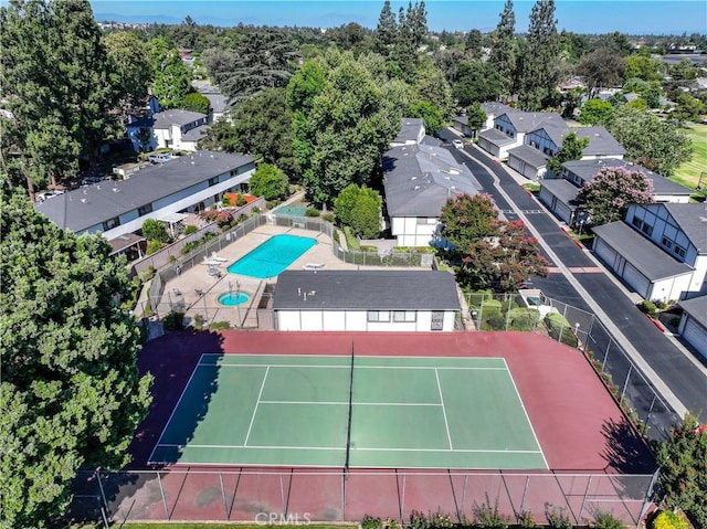 675 S College Ave, Claremont, CA 91711 - bird's eye view of a pool area