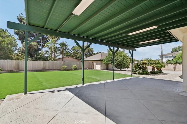 16860 Rayen St, Northridge, CA 91343 - fenced backyard featuring a patio area