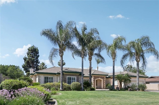 16860 Rayen St, Northridge, CA 91343 - ranch-style house with a front lawn and stucco siding