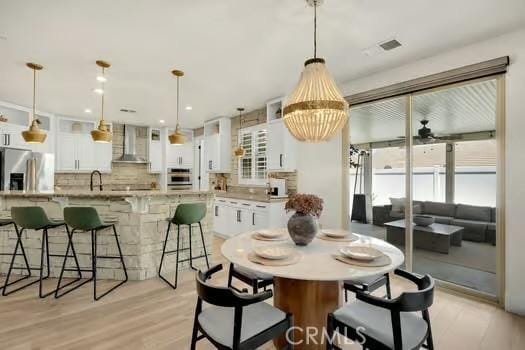 2056 Caltha Way, Perris, CA 92571 - dining area featuring light wood-style floors