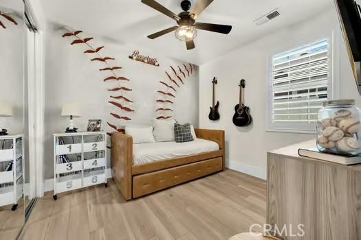 2056 Caltha Way, Perris, CA 92571 - sitting room with a ceiling fan and light wood-type flooring
