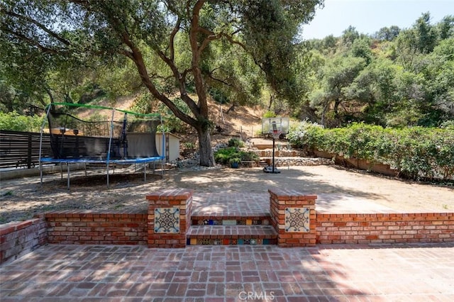 2248 E Chevy Chase Dr, Glendale, CA 91206 - view of patio featuring a trampoline