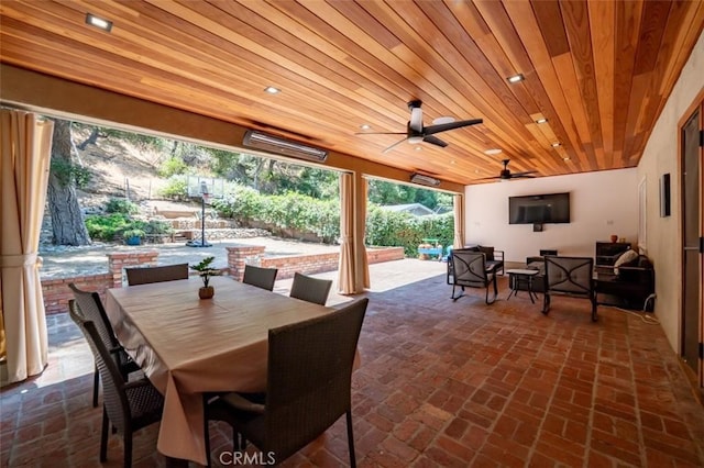 2248 E Chevy Chase Dr, Glendale, CA 91206 - view of patio featuring outdoor dining space, a ceiling fan, and an outdoor living space