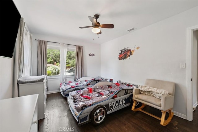 2248 E Chevy Chase Dr, Glendale, CA 91206 - bedroom featuring wood finished floors and ceiling fan