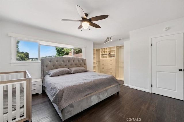 2248 E Chevy Chase Dr, Glendale, CA 91206 - bedroom with wood finished floors and a ceiling fan