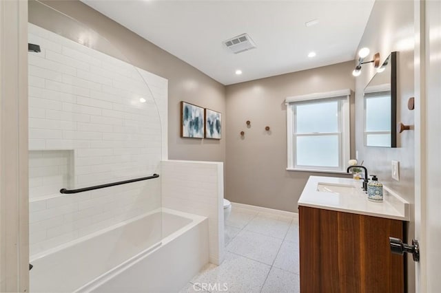 2248 E Chevy Chase Dr, Glendale, CA 91206 - full bath featuring a tub to relax in, vanity, and recessed lighting