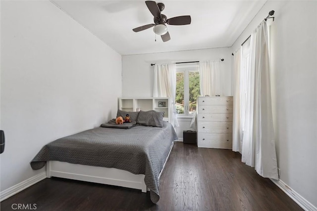 2248 E Chevy Chase Dr, Glendale, CA 91206 - bedroom with wood finished floors and ceiling fan