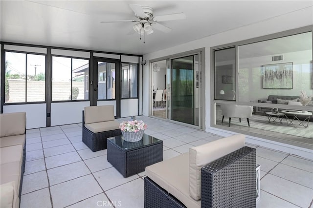 4931 Saint Andrews Ave, Buena Park, CA 90621 - view of patio / terrace featuring an outdoor hangout area and a ceiling fan
