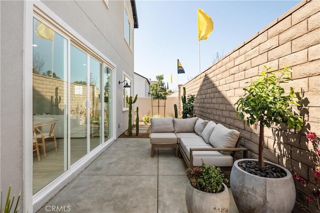 4830 Arroyo Run, Moorpark, CA 93021 - fenced backyard featuring an outdoor living space and a patio area