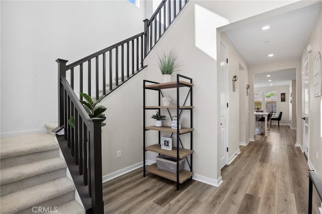28709 Wildflower, Castaic, CA 91384 - stairway with recessed lighting and wood finished floors