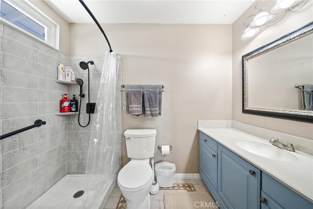 3911 Bryce Ct, Chino, CA 91710 - full bath with vanity, tiled shower, and tile patterned floors