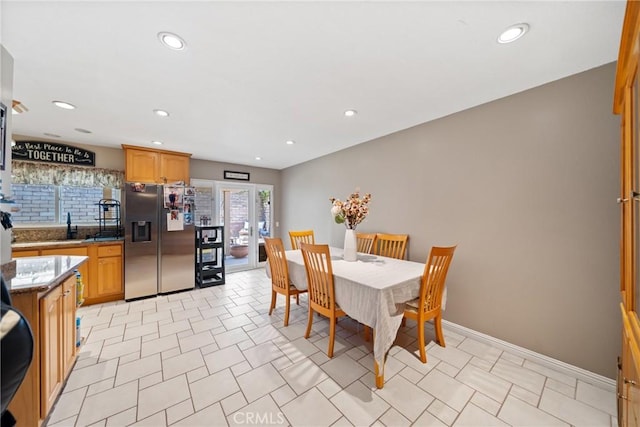 3911 Bryce Ct, Chino, CA 91710 - dining area with recessed lighting and baseboards