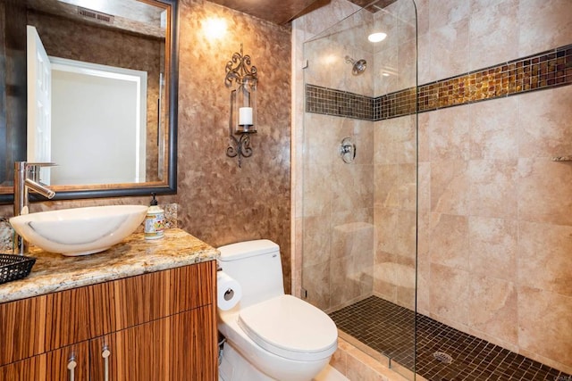 4883 Bradshaw Ct, San Diego, CA 92130 - full bath featuring a tile shower and vanity