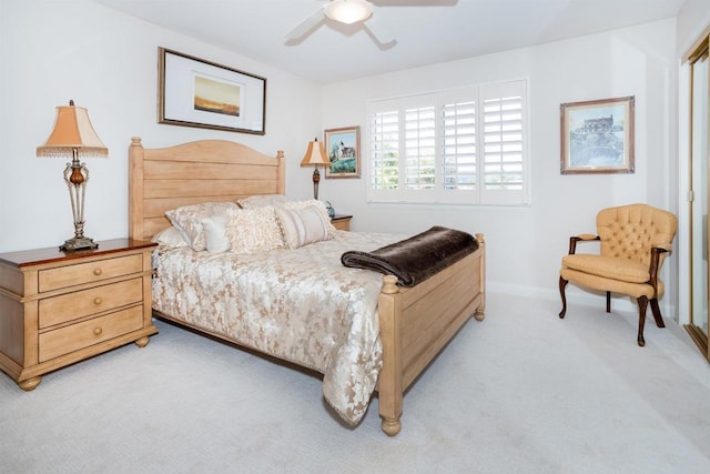 4883 Bradshaw Ct, San Diego, CA 92130 - bedroom featuring light carpet and a ceiling fan