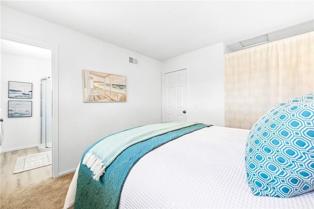 16271 Fairway Ln, Huntington Beach, CA 92649 - bedroom with attic access and light colored carpet