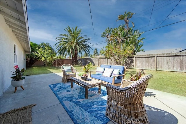 16271 Fairway Ln, Huntington Beach, CA 92649 - fenced backyard featuring an outdoor hangout area and a patio area