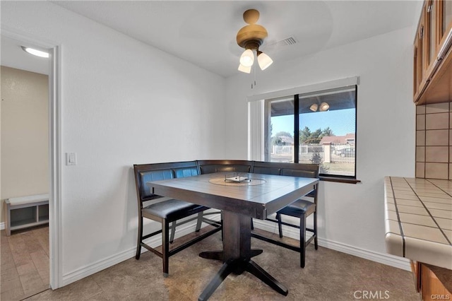 19055 Seaforth St, Hesperia, CA 92345 - dining room with ceiling fan and baseboards