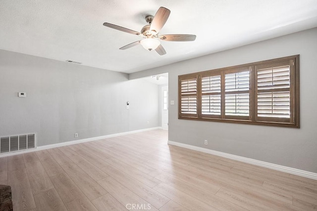 309 N Leland Ave, West Covina, CA 91790 - spare room with ceiling fan and light wood finished floors