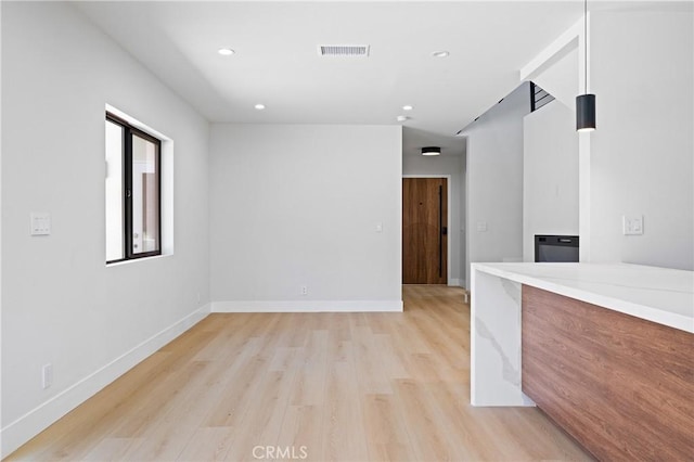 16701 Kalisher, Granada Hills, CA 91344 - unfurnished living room with light wood-style flooring and recessed lighting