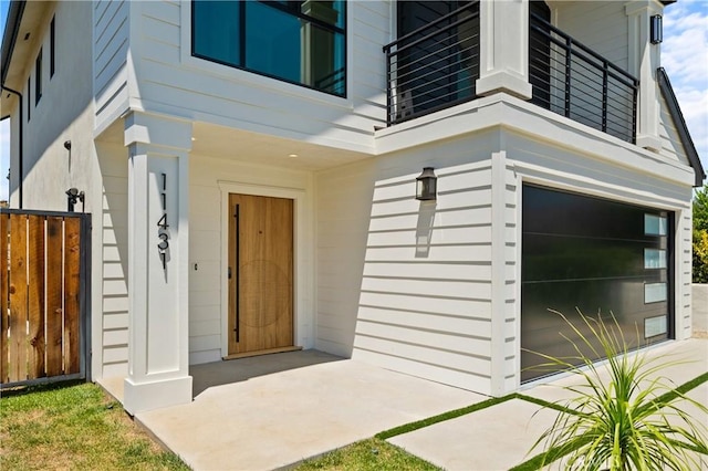 16701 Kalisher, Granada Hills, CA 91344 - entrance to property featuring a balcony and a garage