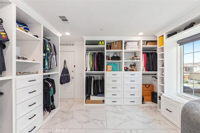 2227 Melogold Way, Corona, CA 92883 - spacious closet with light marble finish flooring