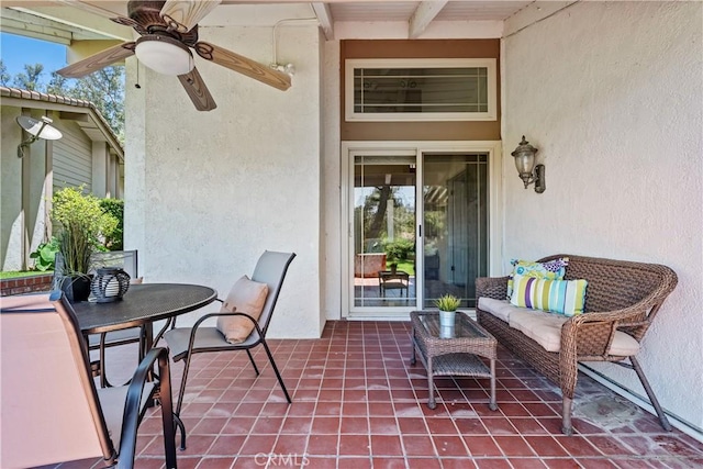 652 Via Zapata, Riverside, CA 92507 - view of patio with ceiling fan